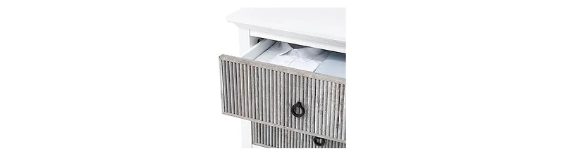 gaomon 6-Drawer Fluted Dresser, Wide Wood Chest with Deep Storage