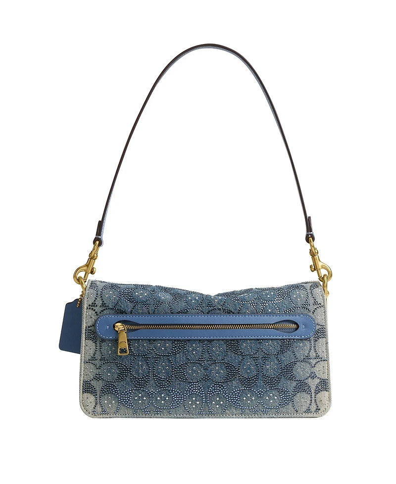 Coach Tabby Crystal Signature Small Shoulder Handbag