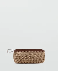 Mango Women's Natural-Fiber Pouch