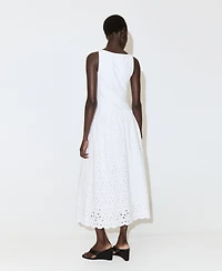 Mango Women's Openwork Embroidery A-Line Dress
