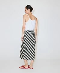 Mango Women's Gingham Midi Skirt