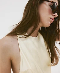 Mango Women's Back Detail Satin Dress