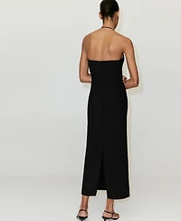 Mango Women's Fitted Halter-Neck Dress