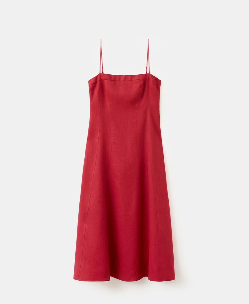 Mango Women's A-Line Linen Dress