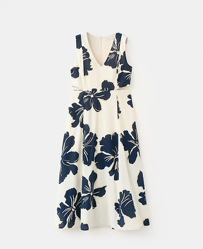 Mango Women's Cutouts Floral-Printed Dress