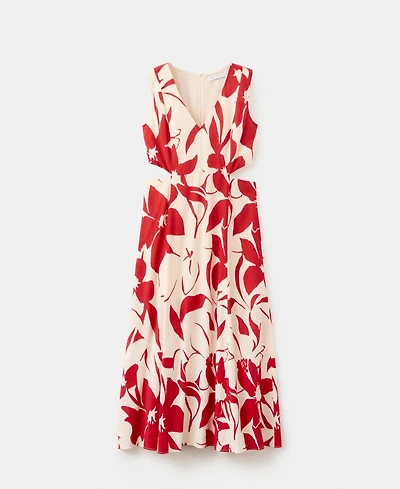 Mango Women's Cutouts Floral-Printed Dress