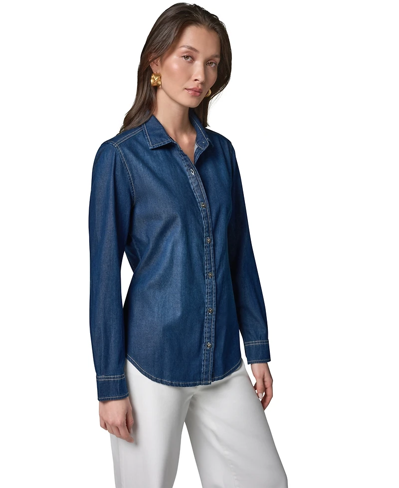 Donna Karan Weekend Women's Luxe Denim Shirt