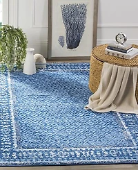 Safavieh Adirondack Light Blue and Dark Blue 5'1" x 7'6" Area Rug