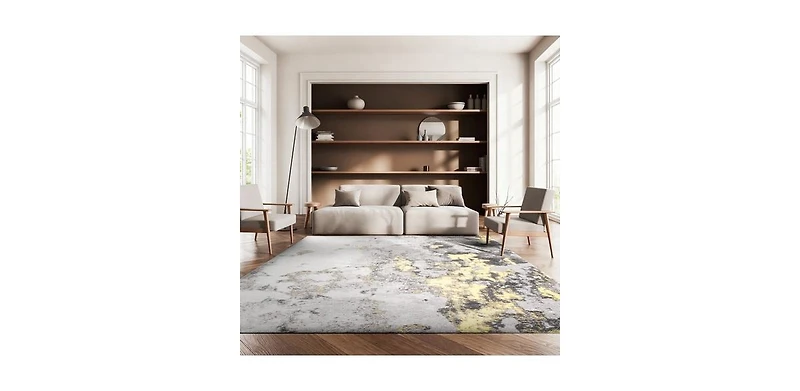 Safavieh Adirondack 134 Gray and Yellow 5'1" x 7'6" Area Rug
