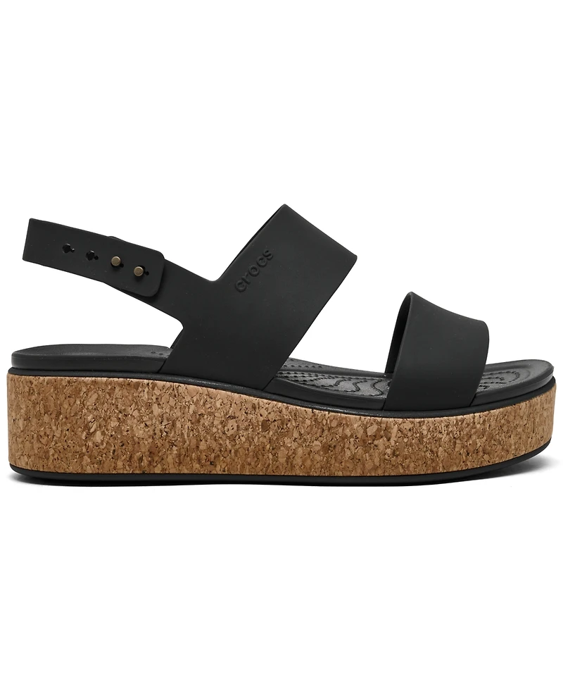 Crocs Women's Brooklyn Cork Low Wedge Sandals
