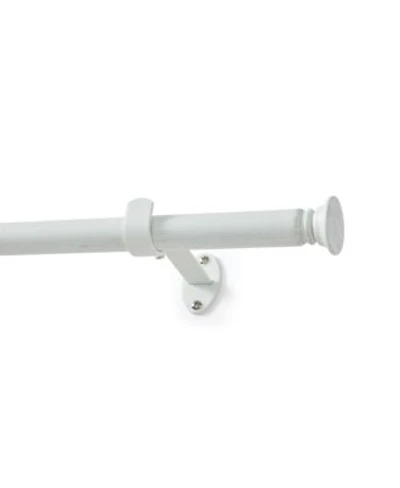 Threadmade Shaker 3 4 Inch Adjustable Decorative Single Curtain Rod With Rounded End Cap Finials