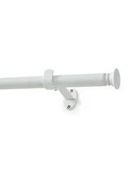 Threadmade Shaker 3 4 Inch Adjustable Decorative Single Curtain Rod With Rounded End Cap Finials