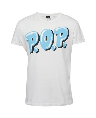 Pre-Owned Dolce & Gabbana Men's Pop Print Cotton Crew Neck T-Shirt