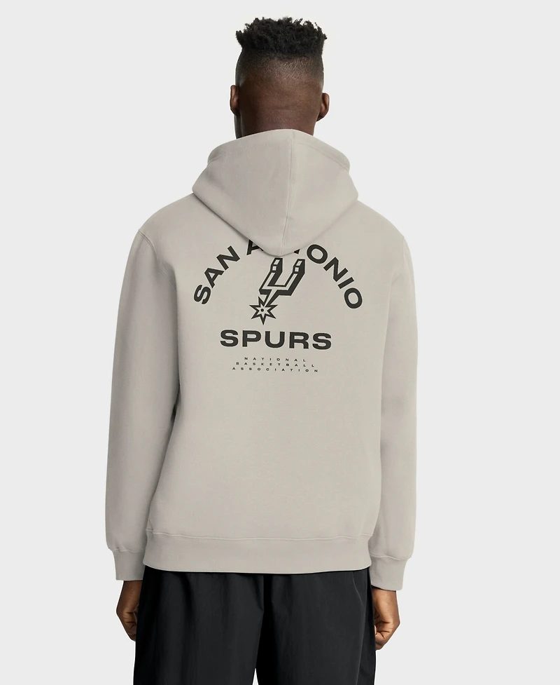 Fanatics Men's Off White San Antonio Spurs Crossover Collection Blocked Shot Premium Pullover Hoodie