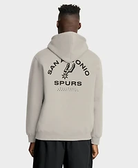 Fanatics Men's Off White San Antonio Spurs Crossover Collection Blocked Shot Premium Pullover Hoodie