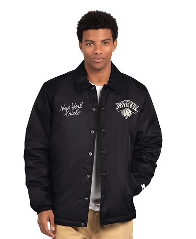 Starter Men's Black New York Knicks Coaches Jacket
