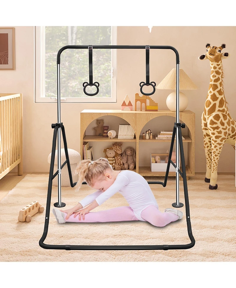 Zeny Multi-Functional Adjustable Height Children's Horizontal Gymnastic Bar With Bear Rings