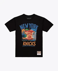 Mitchell & Ness Men's Black New York Knicks Concrete Apple T-Shirt