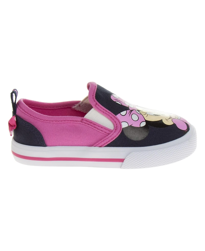 Minnie Big Girls Mouse Slip On Canvas Sneakers Casual Ready Comfort Fit