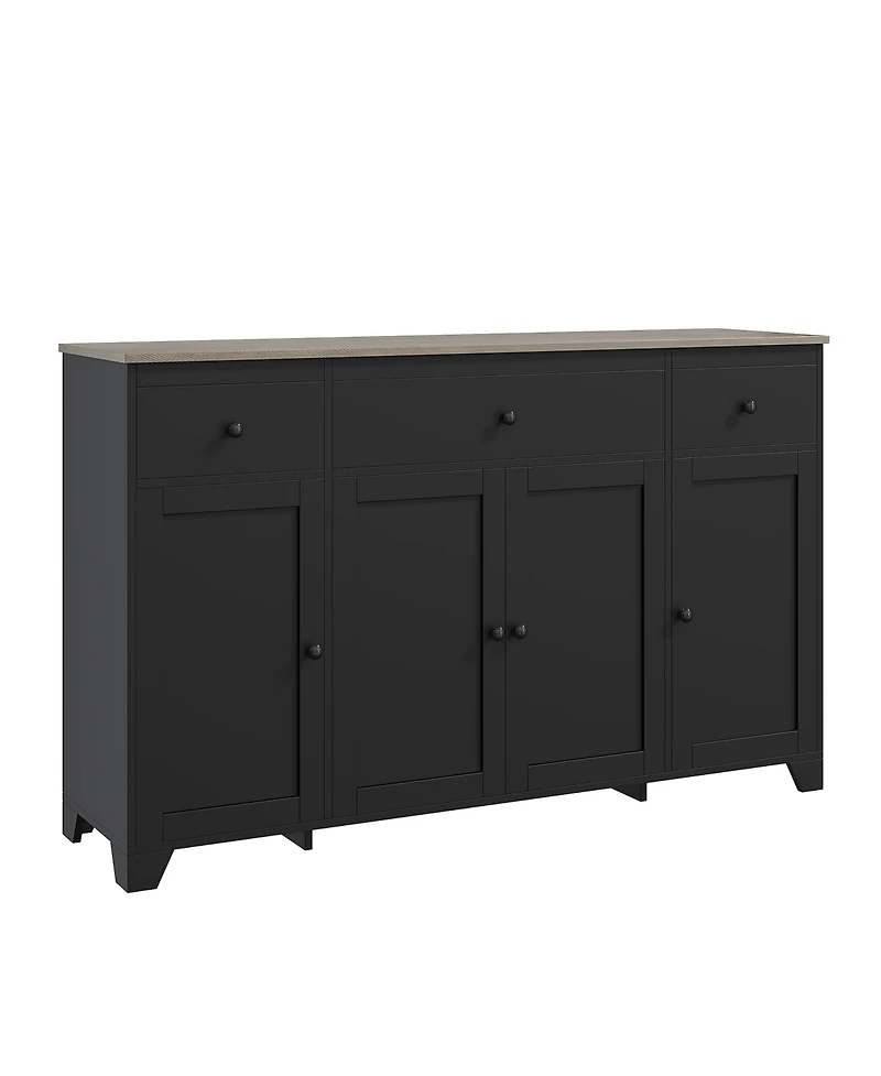 homfan 55" Black Buffet Cabinet