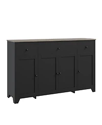 homfan 55" Black Buffet Cabinet