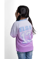 Frozen Little Girls Lilo and Stitch Queen Elsa Girls' Athletic Hockey Jersey
