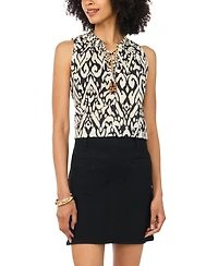 Vince Camuto Women's V-Neck Front Slit Top