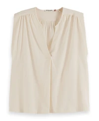Scotch & Soda Women's Drapey V-Neck T-Shirt