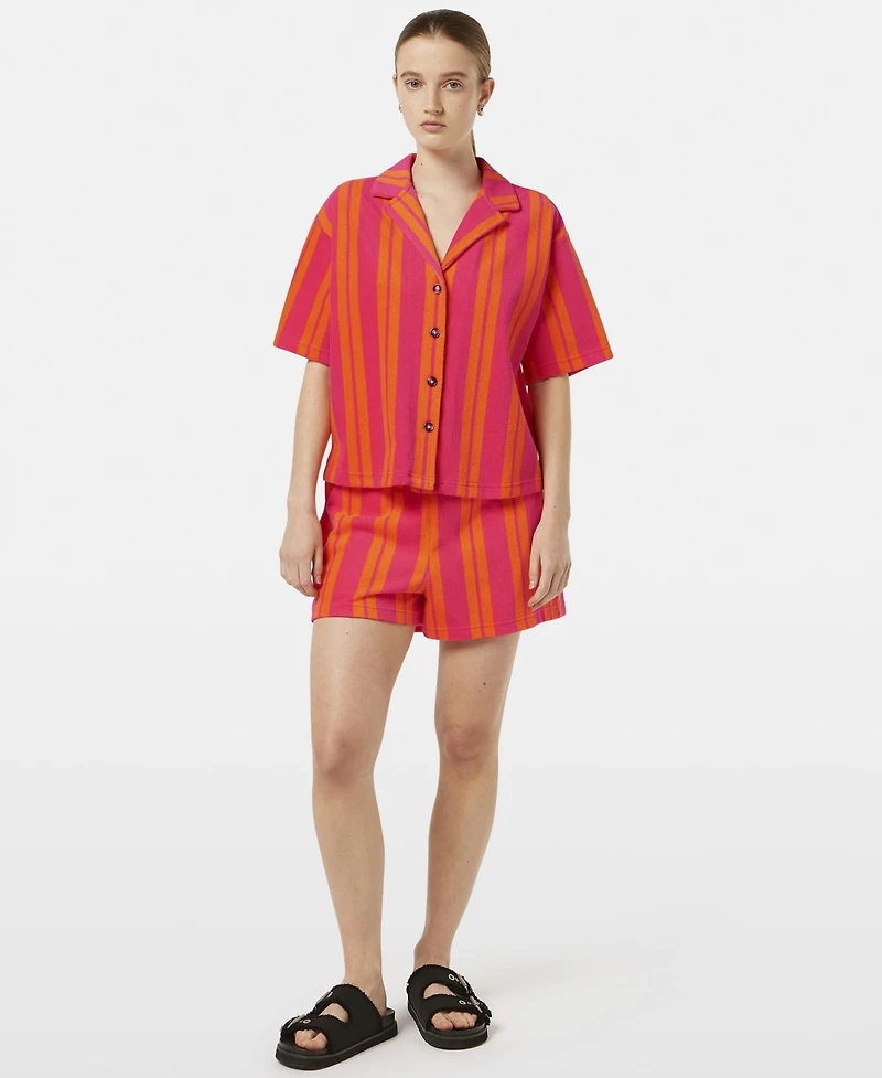Scotch & Soda Women's Towelling Short Sleeve Shirt