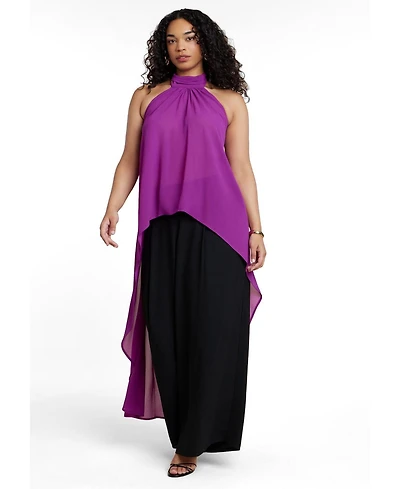 Eloquii Women's High-Low Halter Top