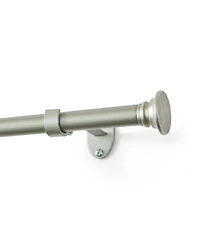 Threadmade Home Shaker 3/4-Inch Adjustable Decorative Single Curtain Rod with Rounded End Cap Finials