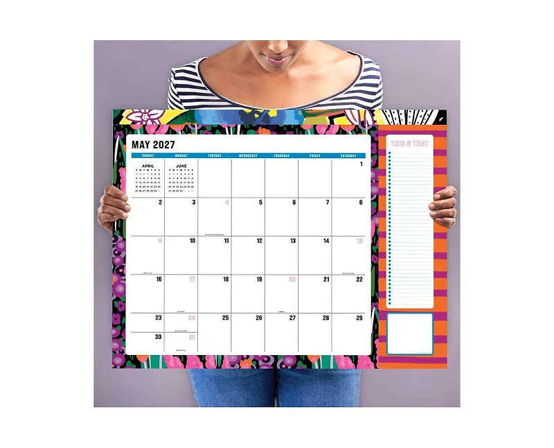 Tf Publishing Paper Goods 2027 Maximal Mirage Desk Pad Monthly Blotter Calendar