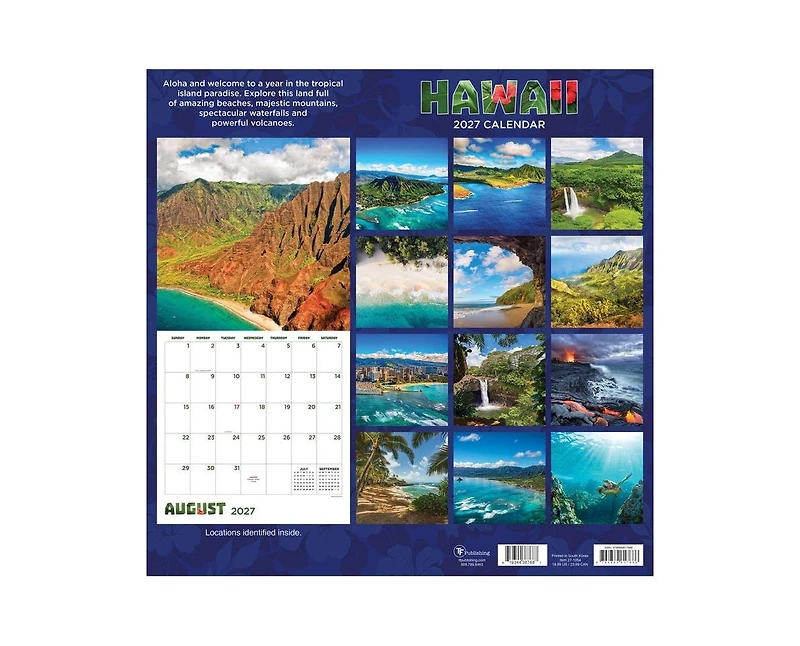 Tf Publishing Paper Goods 2027 Hawaii Wall Calendar