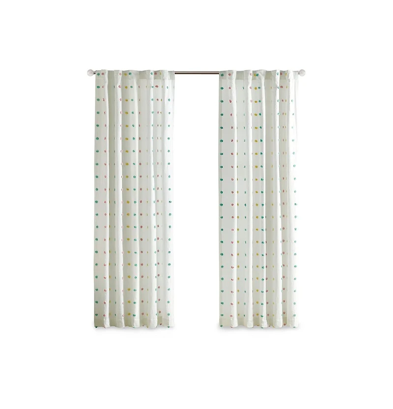 Avobird Cotton Jacquard Pom Pom Curtain Panel