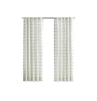 Avobird Cotton Jacquard Pom Pom Curtain Panel