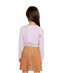 Deux par Little and Big Girl (6-12) Long Sleeve Cotton T-Shirt Lavender