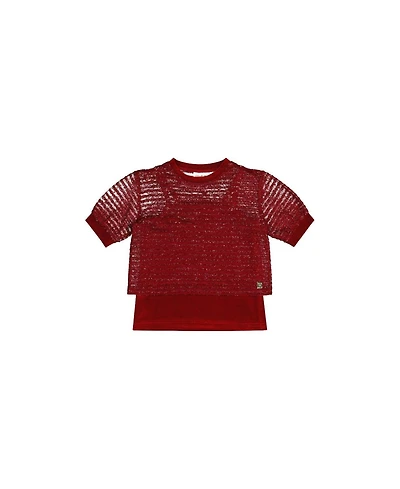 Deux par Little and Big Girl 6-14 Fake Layering Top