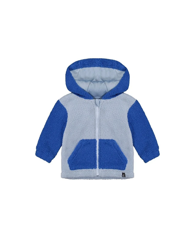 Deux par Deux Baby Boy (3M–24M) Hooded Zip Sherpa Jacket