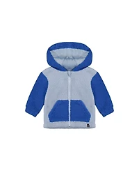 Deux par Deux Baby Boy (3M–24M) Hooded Zip Sherpa Jacket