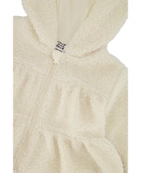 Deux par Baby Girl (3M–24M) Hooded Zip Sherpa Jacket