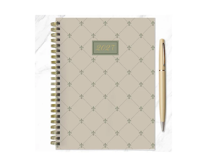 Tf Publishing Paper Goods 2027 Fleur de Lis Medium Weekly Monthly Planner