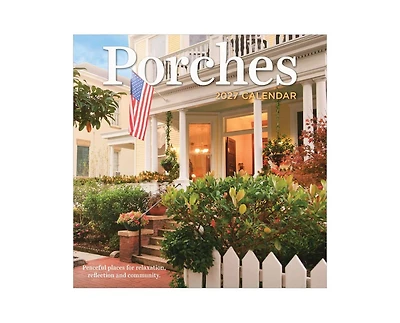 Tf Publishing Paper Goods 2027 Porches Wall Calendar