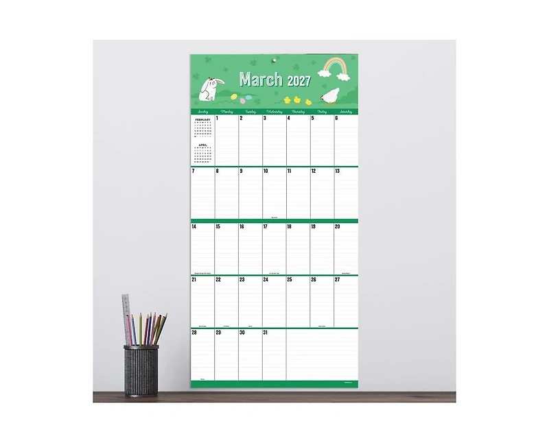Tf Publishing Paper Goods 2027 Festive Holiday Themes Wall Calendar