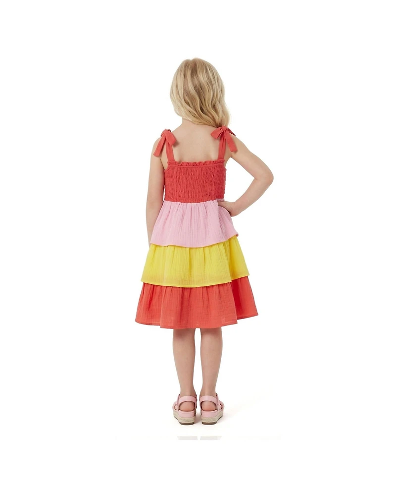 Andy & Evan Toddler Girls 2T To 6X Gauze layered dress