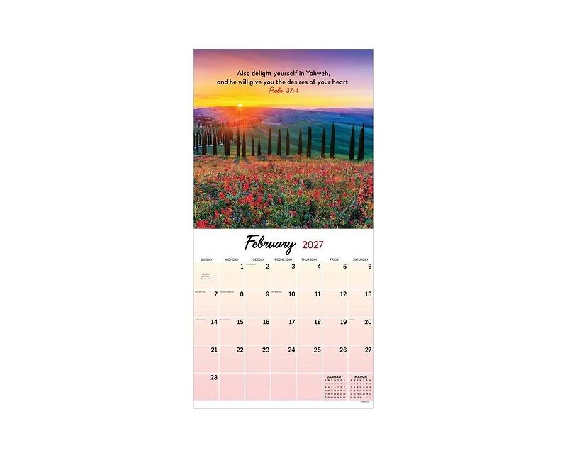 Tf Publishing Paper Goods 2027 Psalms Wall Calendar