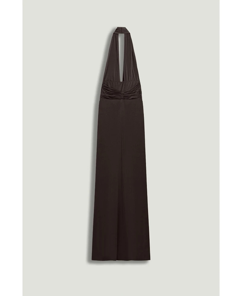 Nocturne Women's Draped Halter Neck Maxi Dress