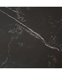 Streamdale Furniture 35.43'' Round Sintered Stone Coffee Table with Brushed Stainless-Steel Base