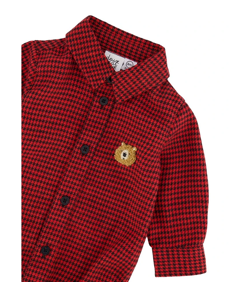 Deux par Baby Boys Top and Pants Set Houndstooth