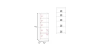 Flynama Bookcase with Open Storage and 2 Doors
