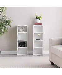 Flynama Ultra-Thin 8-Layer Wavy Border Bookshelf Detachable Combined Adjustable Shelf Home Office Storage Rack